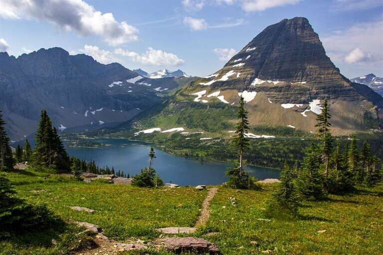 Visit beautiful Hidden Lake at Logan`s Pass in Glacier National Park.
